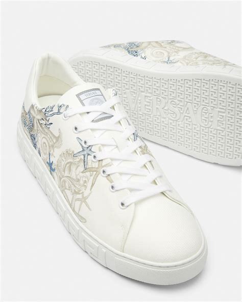 sneakers versace collection bianche|versace sea greca sneakers.